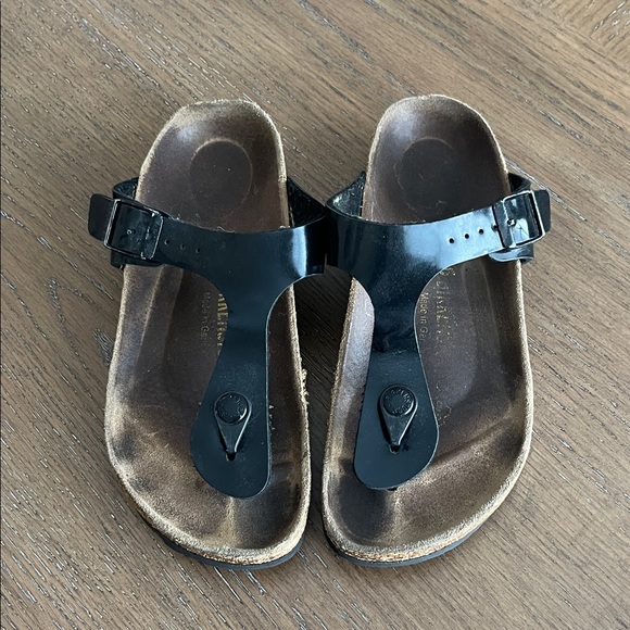 Birkenstock Shoes - Birkenstock Black Gizeh Thong Sandals Size 36‎